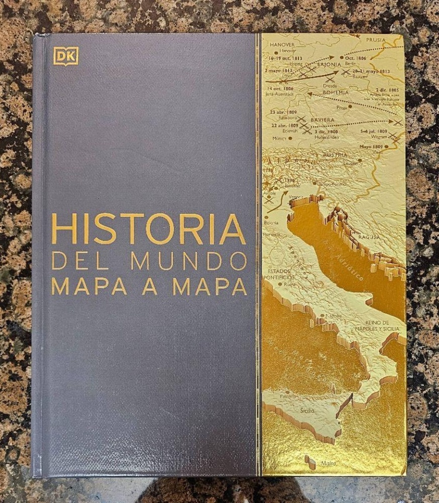 New! Historia del Mundo Mapa a Mapa History of the World Map by DK *Cover Flaws